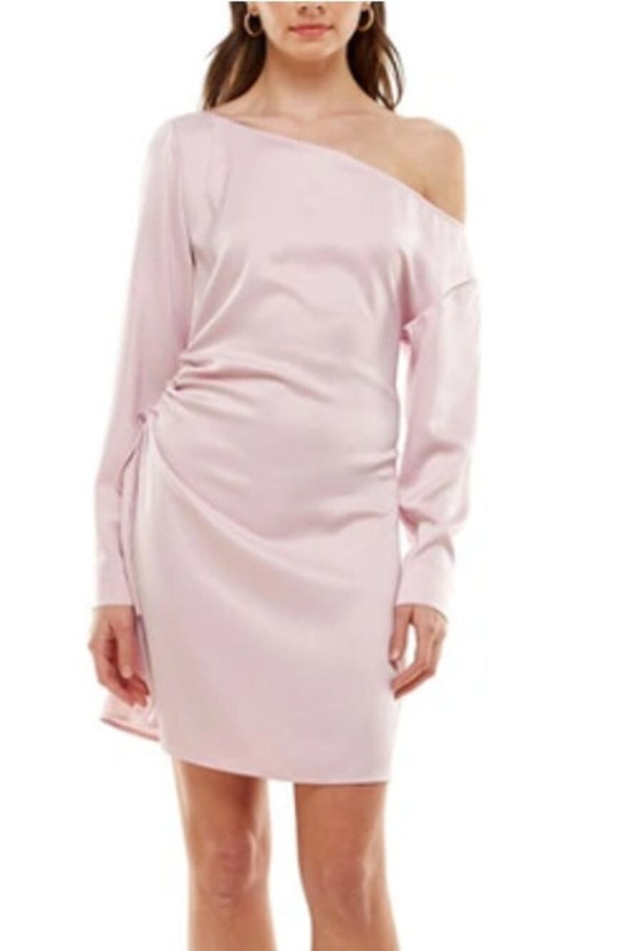 NEW WAYF Ivy One-Shoulder Long Sleeve Minidress M CLASSY